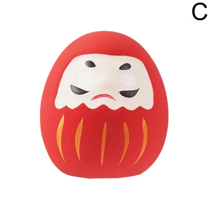 Japanese Ceramic Daruma Doll Mini Lucky Charm Fortune Ornament For Home Decor 1