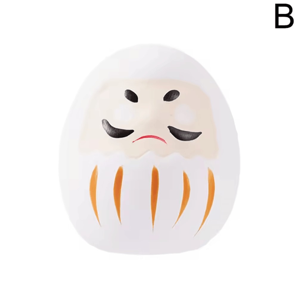 Japanese Ceramic Daruma Doll Mini Lucky Charm Fortune Ornament For Home Decor 3