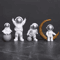 4Piece Astronaut Figurine Set Mini Spaceman Desk Decor Educational Toy Gift 3