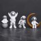 4Piece Astronaut Figurine Set Mini Spaceman Desk Decor Educational Toy Gift 3