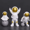 4Piece Astronaut Figurine Set Mini Spaceman Desk Decor Educational Toy Gift 4