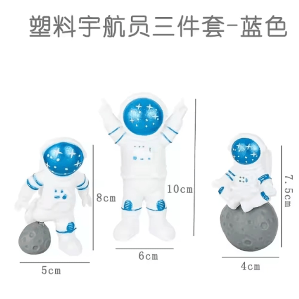 4Piece Astronaut Figurine Set Mini Spaceman Desk Decor Educational Toy Gift 6