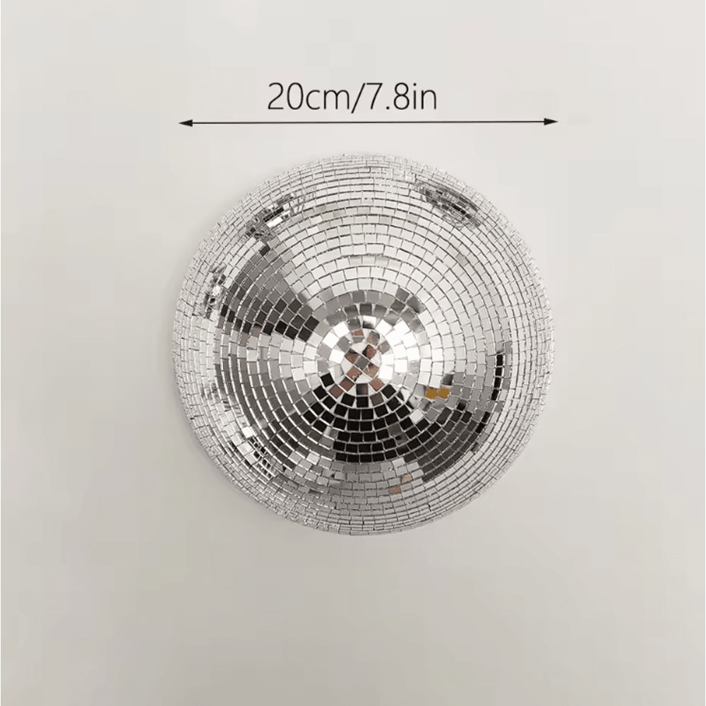 HalfMoon Disco Ball Wall Decor Mirrored Metallic Wall Art For Modern Spaces 3