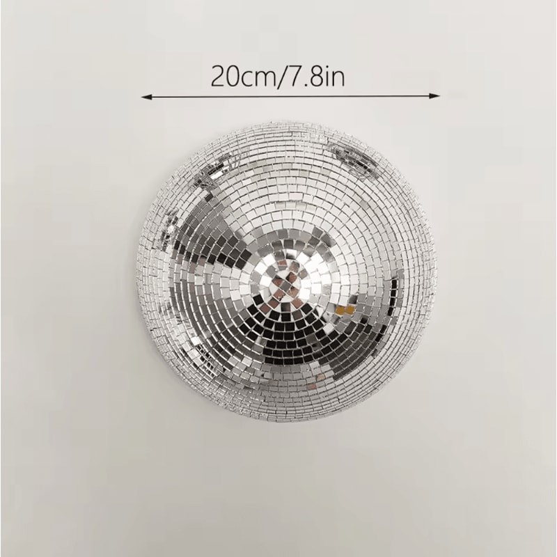 HalfMoon Disco Ball Wall Decor Mirrored Metallic Wall Art For Modern Spaces 3