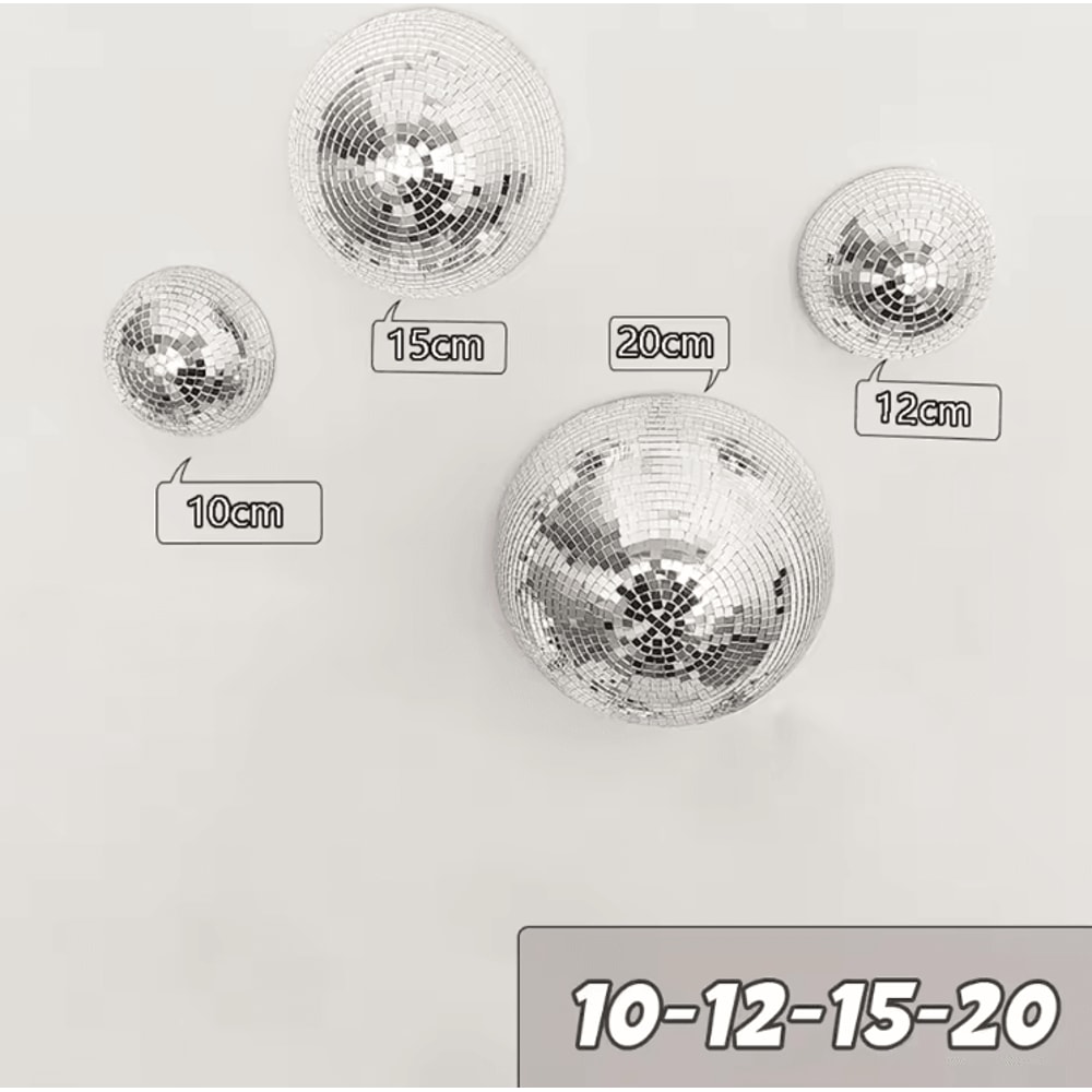 HalfMoon Disco Ball Wall Decor Mirrored Metallic Wall Art For Modern Spaces 6