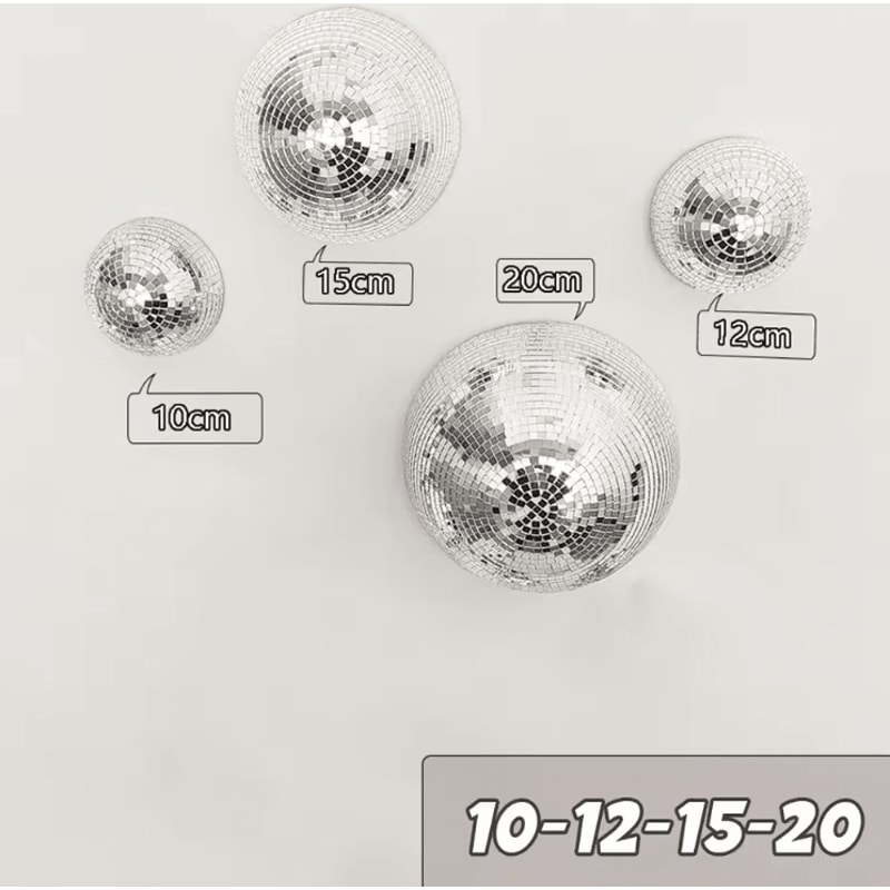 HalfMoon Disco Ball Wall Decor Mirrored Metallic Wall Art For Modern Spaces 6