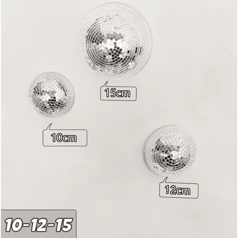 HalfMoon Disco Ball Wall Decor Mirrored Metallic Wall Art For Modern Spaces 7
