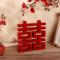 Traditional Double Happiness Wood Decor Red Chinese Wedding Wall Ornament Xi Symbol 2