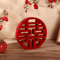 Traditional Double Happiness Wood Decor Red Chinese Wedding Wall Ornament Xi Symbol 3