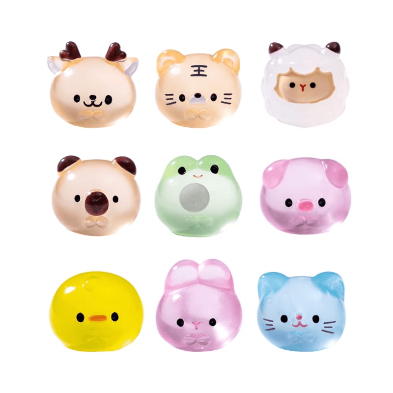 2412pcs Glow In The Dark Mini Animal Figurines Resin Fairy Garden Accessories Set 5