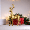2Piece Gold Reindeer Christmas Table Decor Elegant Elk Statue Set Holiday Home Accent 1
