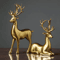 2Piece Gold Reindeer Christmas Table Decor Elegant Elk Statue Set Holiday Home Accent 3