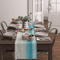 Summer Ocean Beach Table Runner Linen Coastal Farmhouse Table Decor For Dining Kitchen 2