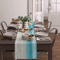 Summer Ocean Beach Table Runner Linen Coastal Farmhouse Table Decor For Dining Kitchen 2