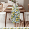 Vintage Lemon Tree Table Runner Blue Birds Linen Coastal Farmhouse Table Decor 1