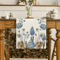 Easter Blue Floral Egg Linen Table Runner Spring Botanical Farmhouse Table Decor 3