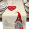 Christmas Gnome Snowflake Linen Table Runner Festive Farmhouse Holiday Table Decor 0