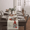 Christmas Gnome Snowflake Linen Table Runner Festive Farmhouse Holiday Table Decor 3