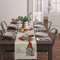 Christmas Gnome Snowflake Linen Table Runner Festive Farmhouse Holiday Table Decor 3