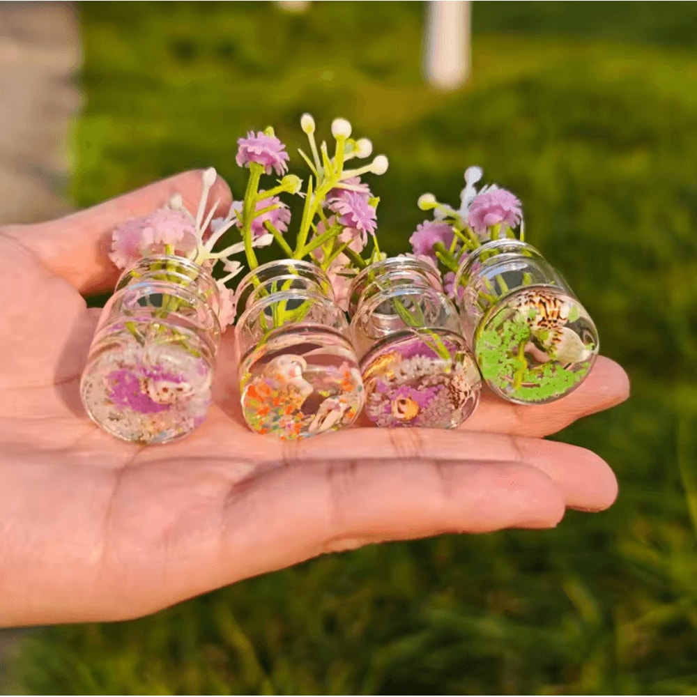 GlowintheDark Mini Flower Vase Cute Car Dashboard Home Decor Ornament 2