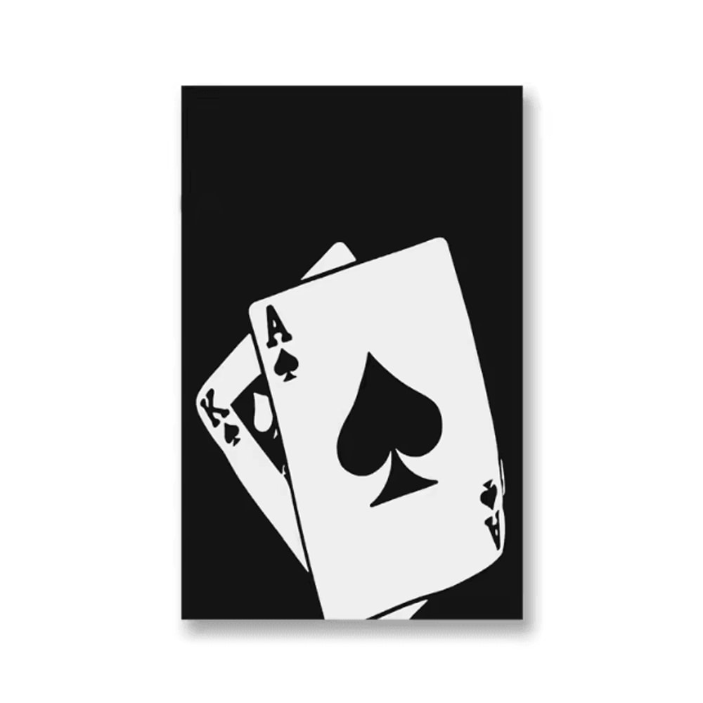 Black White 8 Ball Canvas Wall Art Modern Billiards Club Poster Decor 1