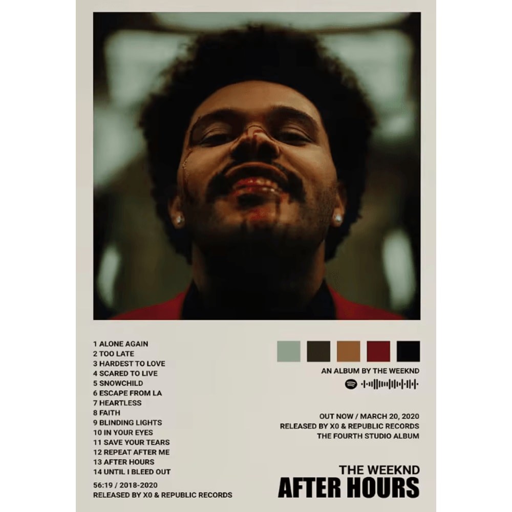 The Weeknd Hip Hop Album Canvas Poster Modern Music Wall Art Decor 7