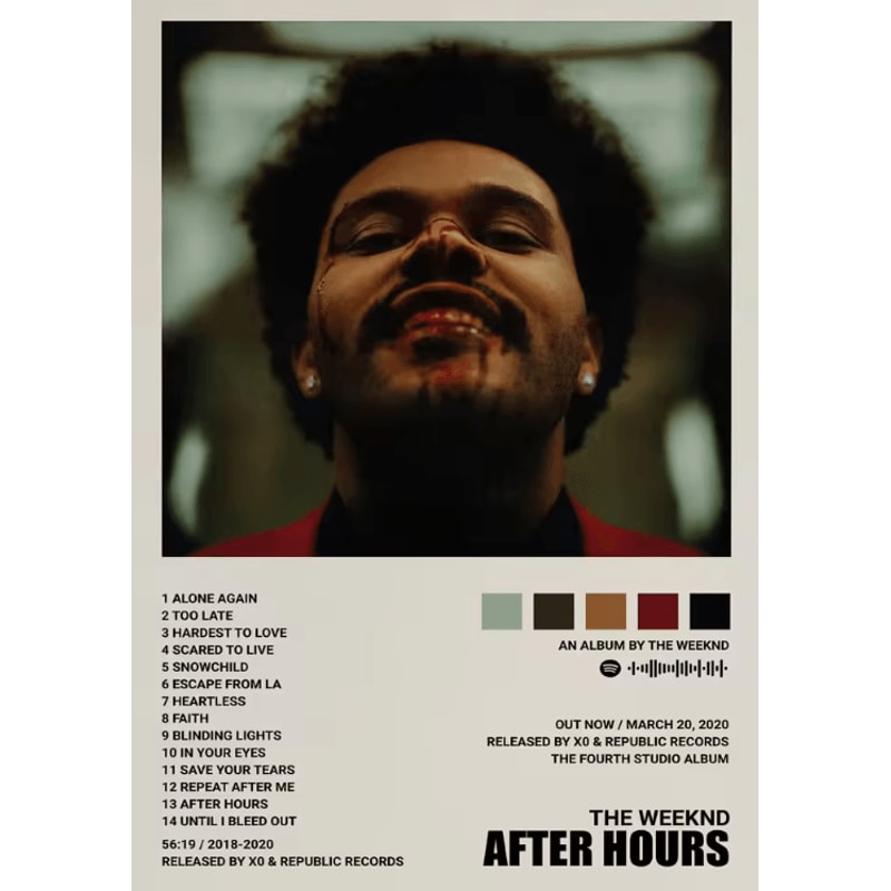 The Weeknd Hip Hop Album Canvas Poster Modern Music Wall Art Decor 7