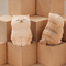Handcrafted Wooden Cat Figurine Cute Kitten Desk Car Decor Ornament 3