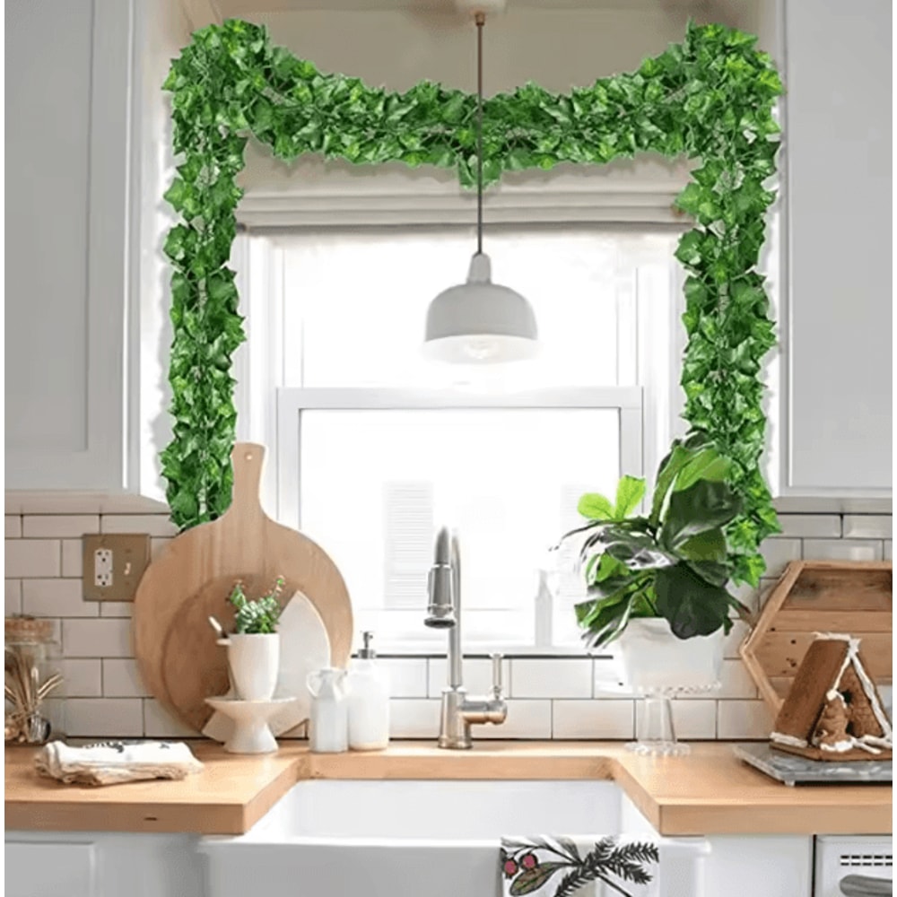 Artificial Ivy Leaf Garland Vine 21M Lush Green Hanging Plant Decor For Home Events 0