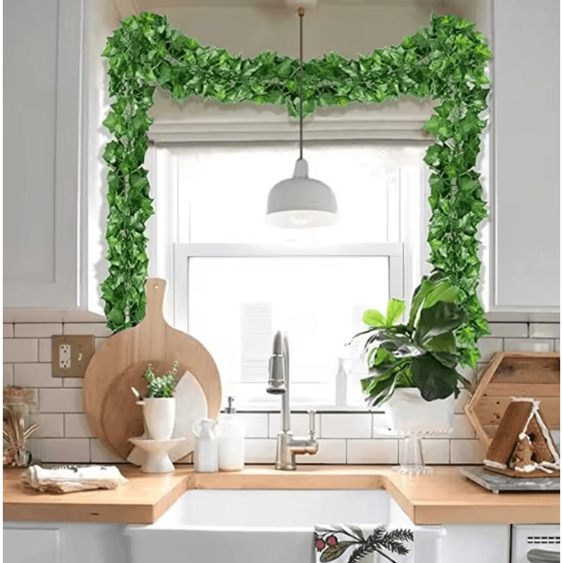 Artificial Ivy Leaf Garland Vine 21M Lush Green Hanging Plant Decor For Home Events 0
