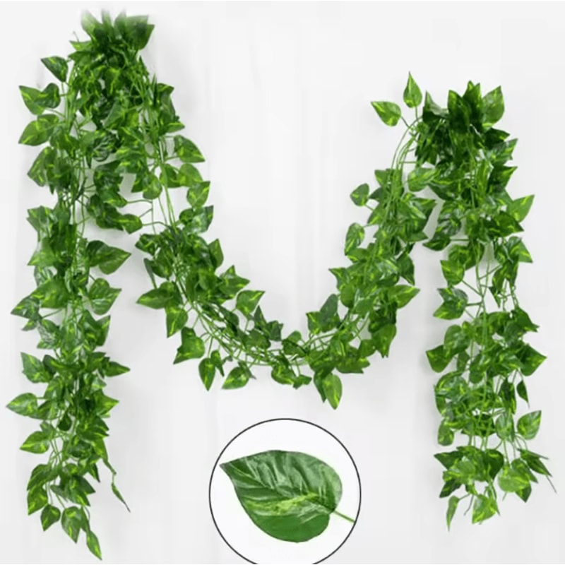 Artificial Ivy Leaf Garland Vine 21M Lush Green Hanging Plant Decor For Home Events 4