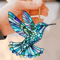 Kawaii Acrylic Hummingbird Wind Chime Keychain Colorful Hanging Pendant Decor 3