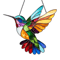 Kawaii Acrylic Hummingbird Wind Chime Keychain Colorful Hanging Pendant Decor 7