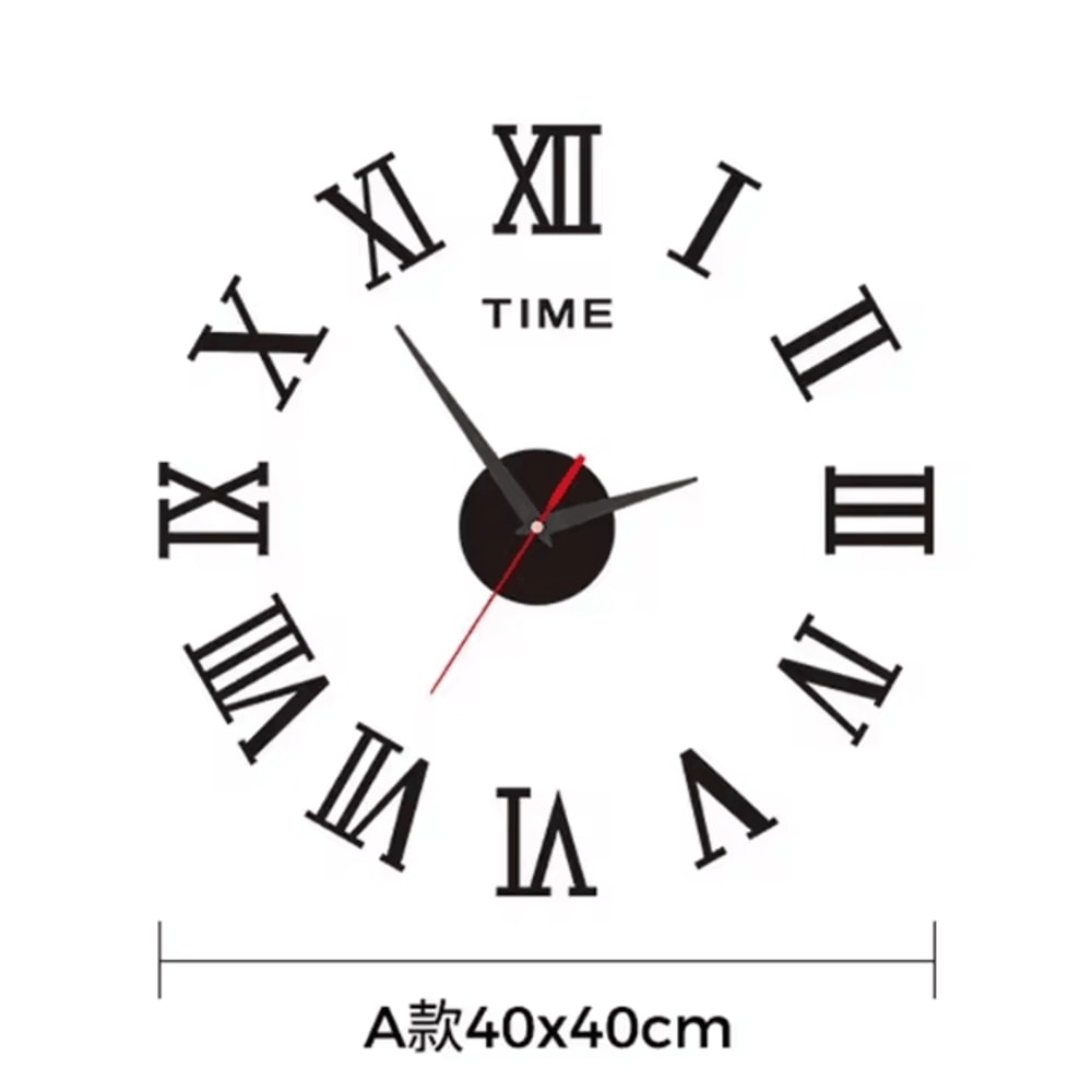 Large 3D DIY Frameless Wall Clock Modern Silent Acrylic Wall Sticker Clock 1