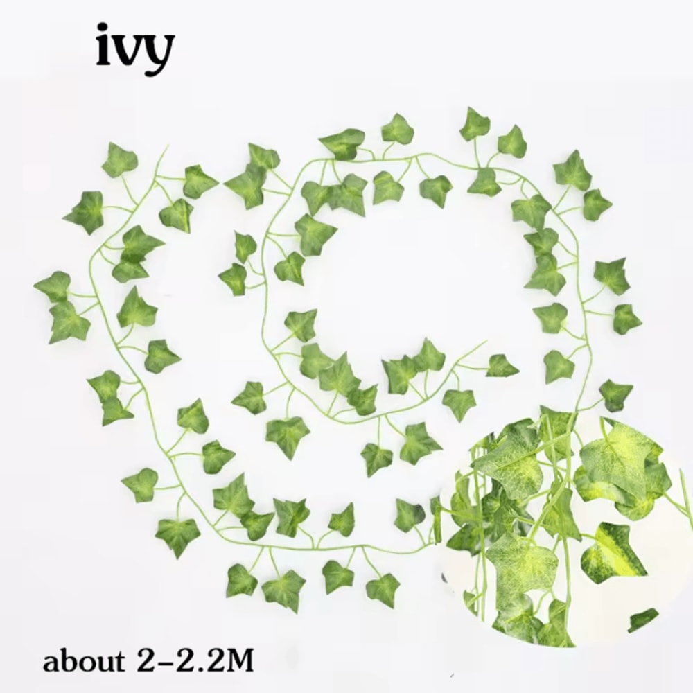 Artificial Hanging Ivy Basket Vine Lush Green Rattan Garland Decor For Home Events 10