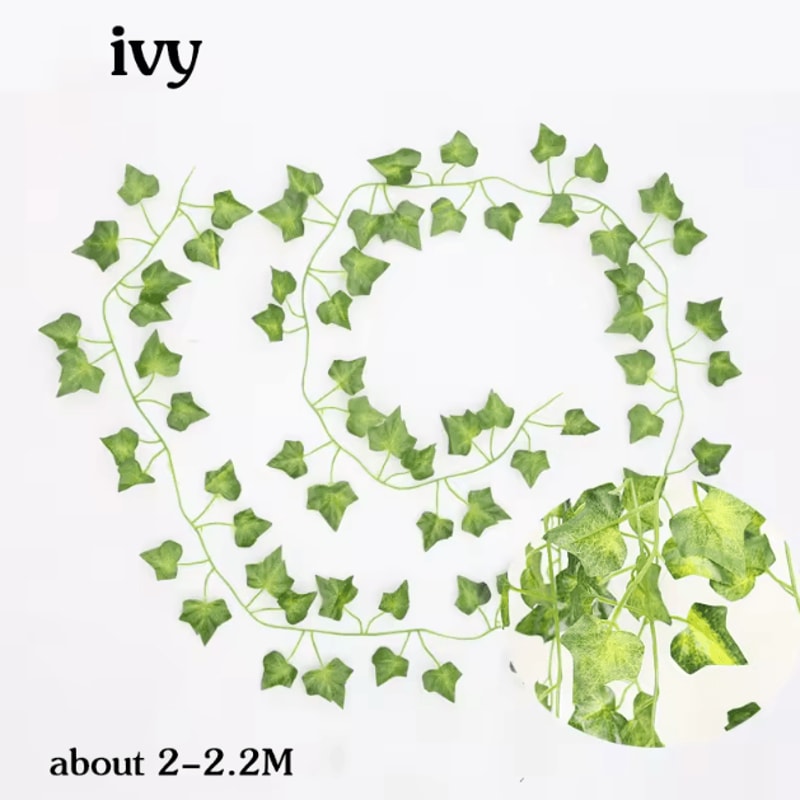 Artificial Hanging Ivy Basket Vine Lush Green Rattan Garland Decor For Home Events 10