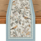 Blue Birds Floral Linen Table Runner Elegant Spring Blossom Farmhouse Table Decor 0