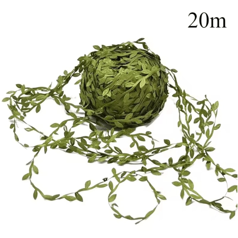 Artificial Green Leaf Vine Ribbon DIY Craft Garland For Wedding Home Decor 2