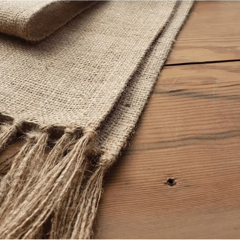 Rustic Jute Table Runner With Tassels Boho Farmhouse Table Decor 2