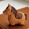 Handcrafted Wooden Horse Figurine Rustic Animal Carving Home Decor 2