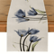 Tulip Linen Table Runner Rustic Farmhouse Floral Table Decor 13x70 Inch 1