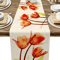 Tulip Linen Table Runner Rustic Farmhouse Floral Table Decor 13x70 Inch 3