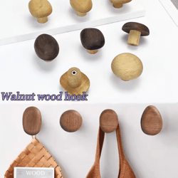minimalist wooden wall hooks – natural coat & key hanger for entryway