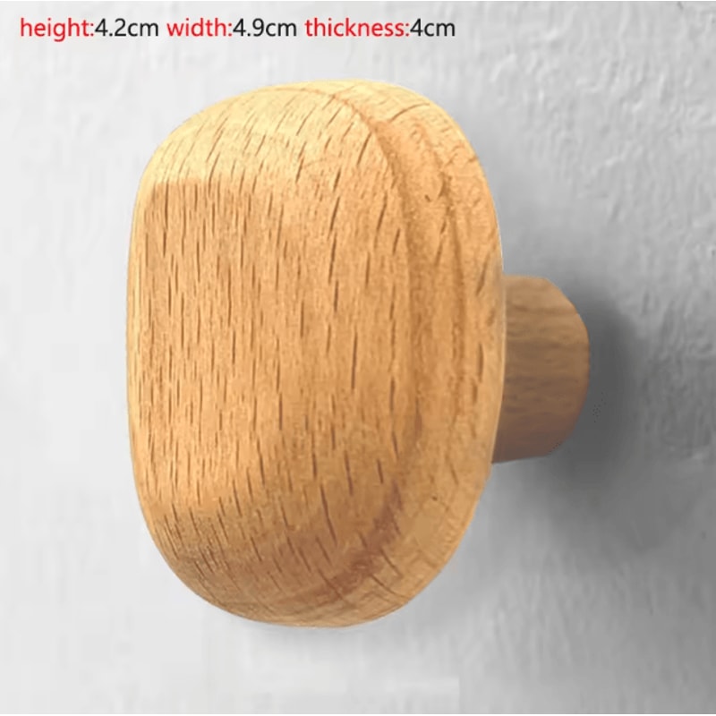 Minimalist Wooden Wall Hooks Natural Coat Key Hanger For Entryway 8