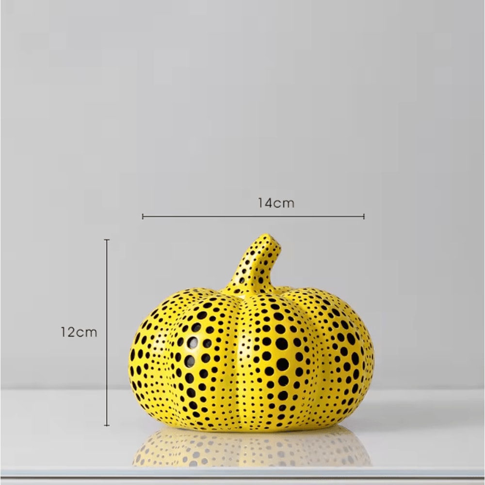 Cute Owl Pumpkin Figurine Artistic Animal Statue Desktop Decor 3