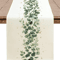 Eucalyptus Linen Table Runner Green Botanical Farmhouse Table Decor 1