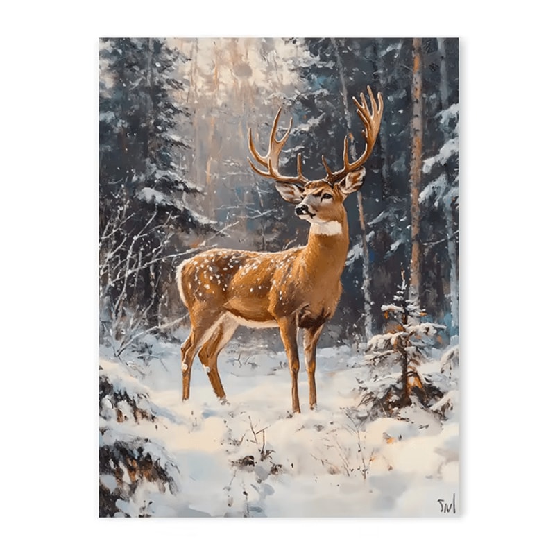 Vintage Red Truck Christmas Canvas Wall Art Rustic Winter Farmhouse Decor 5