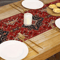 Bohemian Persian Stripe Table Runner Vintage Red Farmhouse Dining Decor 2