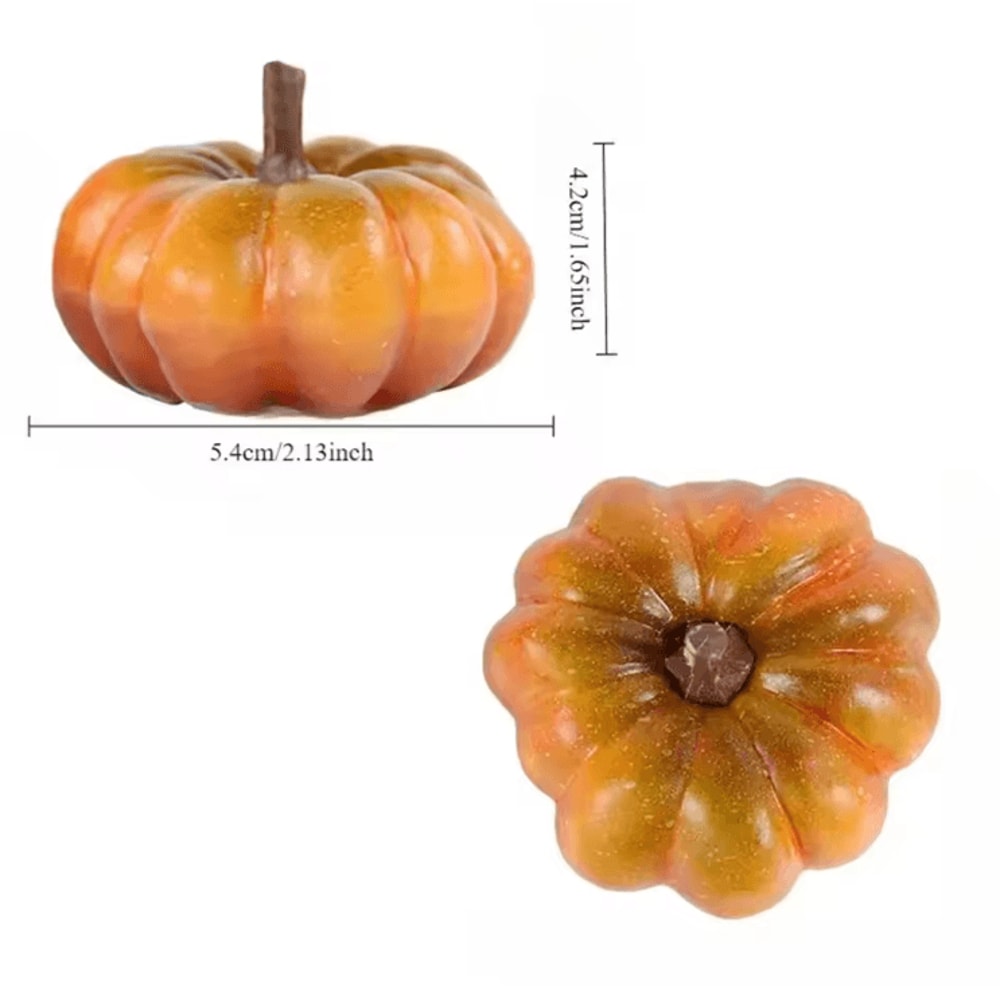 Realistic Plastic Pumpkin Decor Reusable Fall Thanksgiving Table Accent 3