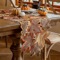 Embroidered Maple Leaf Table Runner Rustic Farmhouse Fall Thanksgiving Decor 0